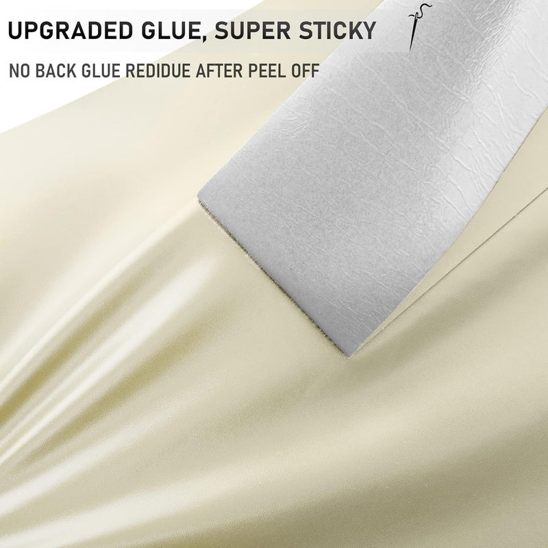 YAFLC Self Adhesive Leather Repair Tape Kit, 4"x 63" Leather Repair Patch for Furniture, Leather Repair Patch for Car seat, Sofas, Couch, Boat Seat Milk White - Image 2